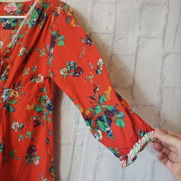 RUBY YAYA Floral Boho Top Made in India Small - Picture 5 of 10